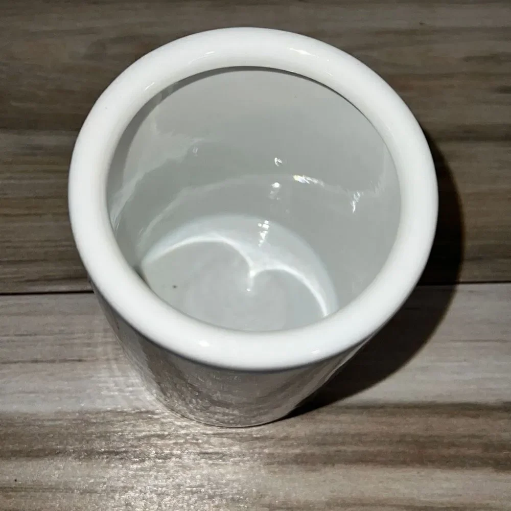 Williams Sonoma Grande Cuisine Blue Chinese Symbol Brush Pot 5”